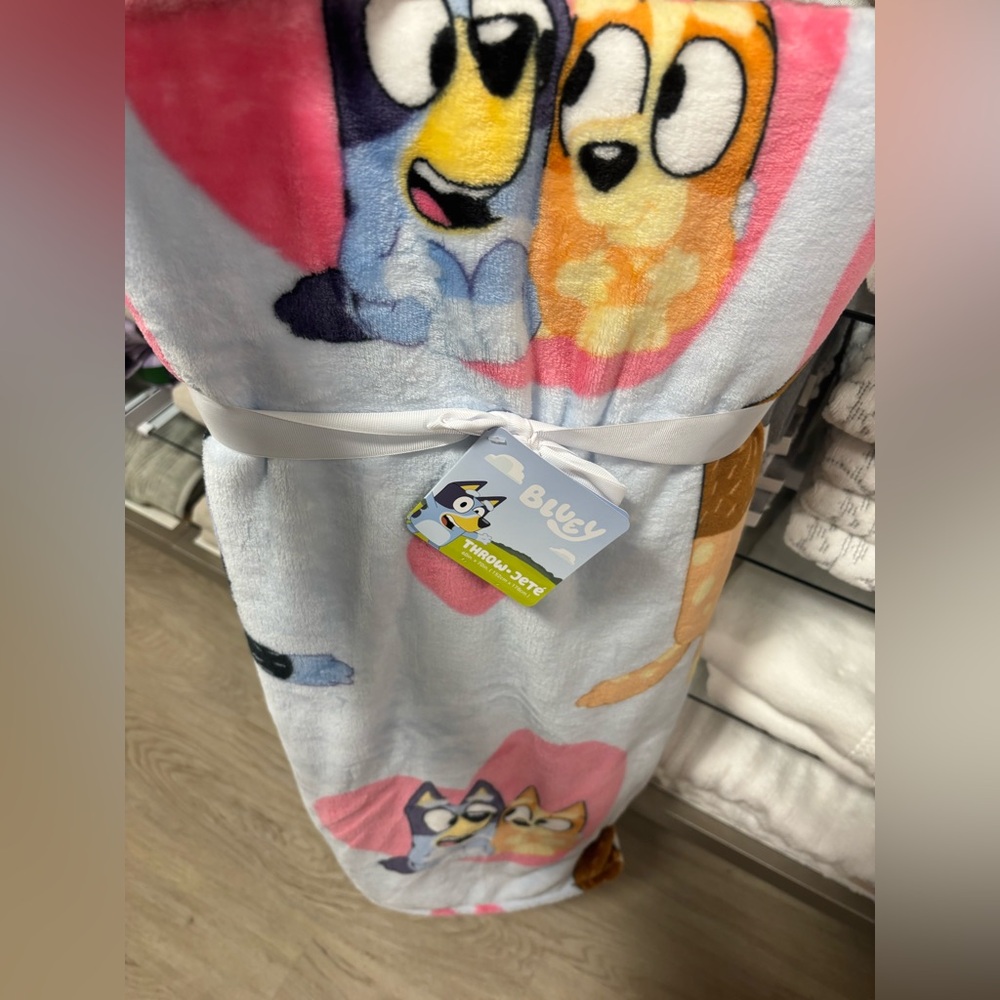 Bluey Valentines Blanket